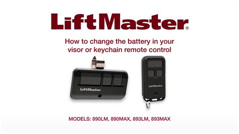 replace battery in liftmaster remote